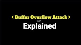 Buffer Overflow Attack Explained  How to Prevent Buffer Overflow Attack [upl. by Mosenthal]