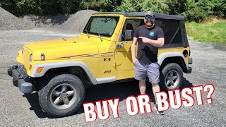 Buy or Bust Jeep Wrangler TJ High Miles Review [upl. by Arodal]