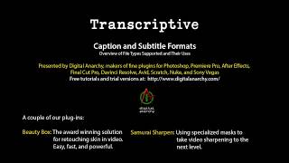 OBSOLETE  New Video in Description Transcriptive Tutorial  Caption Formats [upl. by Llien]