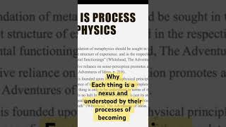 What is the process metaphysics of becoming shorts [upl. by Benni]