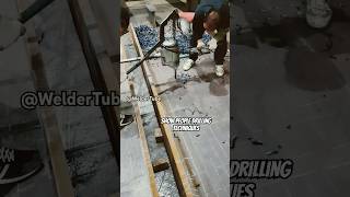 Expert drilling of holes using manual drill motors🔩🕳️🔩 technician korea tools steel [upl. by Ronald406]