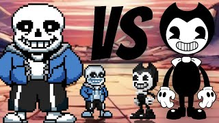 Sans Vs Bendy  MUGEN [upl. by Attiuqaj]