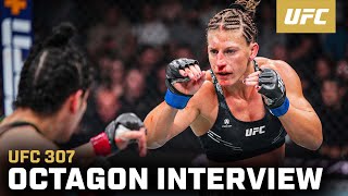 Kayla Harrison Octagon Interview  UFC 307 [upl. by Mortie]