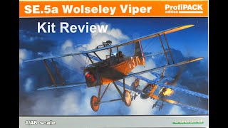 148 Eduard SE5a Wolseley Viper Profipack Kit Review [upl. by Gurney]