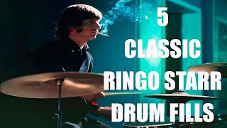 5 CLASSIC RINGO STARR DRUM FILLS [upl. by Dahij]