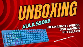 Revealing AULA S2022 Mechanical Keyboard Unboxing [upl. by Naoma701]