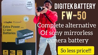 Digitek FW50 Battery  Alternative Battery of Sony Mirrorless ZVE10 Camera [upl. by Nrehtak]