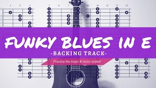 BACKING TRACK  FUNKY BLUES IN E  75 BPM [upl. by Essile]