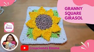 GRANNY SQUARE GIRASOL A CROCHET [upl. by Annis]