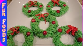 Rice Krispie Christmas Wreaths  Easy Christmas Recipes to Make with Kids [upl. by Shurwood]