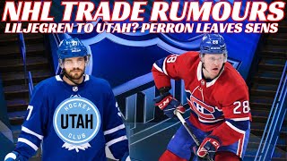 NHL Trade Rumours  Habs Leafs Utah  Duclair out Long Term Perron Leaves Sens amp Waivers [upl. by Htenywg391]