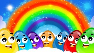 Rainbow Color Song  Crazy Eggs  Nursery Rhymes For Children [upl. by Ahsenhoj41]