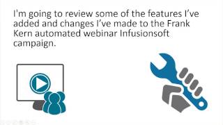 Improvements to Frank Kern Automated Webinar Infusionsoft Campaign [upl. by Tuhn]