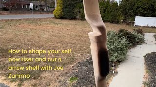 How to shape your self bow  board bow riser and cut a arrow shelf with Joe Zummo [upl. by Brick]