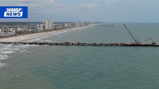 Myrtle Beach ocean outfall project continues with beach construction [upl. by Edecrem430]