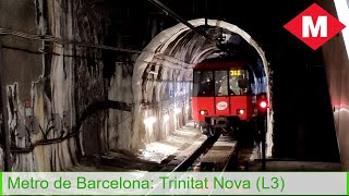 Trinitat Nova L3  Estación de Metro Barcelona 4K [upl. by Wallack]