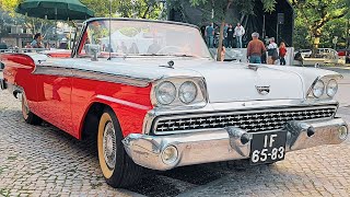 Classic Cars Show at a flea market Lisbon Portugal [upl. by Dorine773]