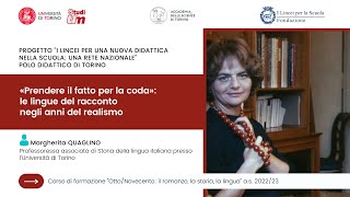 Margherita Quaglino «Prendere il fatto per la coda» le lingue del racconto negli anni del realismo [upl. by Ledairam]