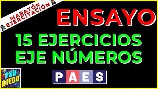 MÁS 🤯 15 EJERCICIOS NÚMEROS  MARATÓN EJERCITACIÓN PAES [upl. by Gosney766]