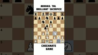 Mikhail Tal Greatest Chess Miniature brilliant Sacrifice checkmate Tal vs Salnikov 1970 [upl. by Xino]