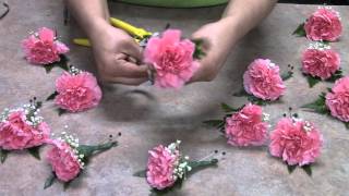 Houston Florist DIY Boutonniere with Carnations [upl. by Lilaj]