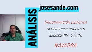 Normativa programación didáctica Navarra 2025 oposiciones secundaria [upl. by Nadroj]