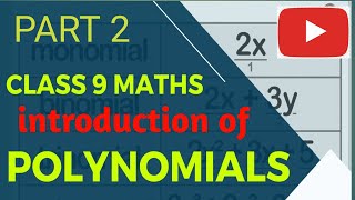 POLYNOMIAL Class 9th maths chapter 2  Introduction and exercise 21 Ravindra Verma 9th to 12th [upl. by Jarvey]