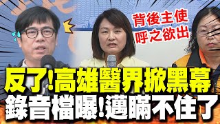 反了高市醫界炸鍋掀黑幕 陳麗娜曝錄音檔槓陳其邁從政20年來看過最糟糕的一次 [upl. by Lindeberg]