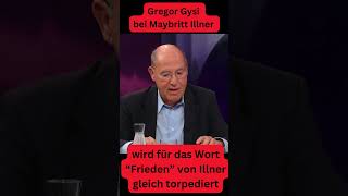 Gregor Gysi wird für das Wort quotFriedenquot von Maybrit Illner gleich torpediert short illner [upl. by Fernas]