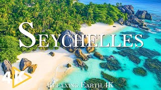 FLYING OVER SEYCHELLES  Amazing Beautiful Nature amp Relaxing Music [upl. by Yereffej]