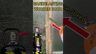 SANDBLASTING WOODEN DOOR [upl. by Hsoj]