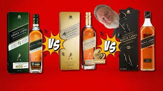 Johnnie Walker Black label vs Gold Label vs Green label Picking my winner whisky review [upl. by Vargas]