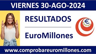 Resultado del sorteo EuroMillones del viernes 30 de agosto de 2024 [upl. by Octave]