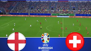 England vs Switzerland  UEFA Euro 2024  Quarter Finals  Watch Along amp Pes Gameplay [upl. by Enirehs]