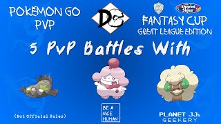 Pokémon GO PvP  Fantasy Cup Great League 5 Rounds Stunfisk Galarian  Slurpuff  Whimsicott [upl. by Stephani]