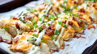 Loaded Potato Wedges Recipe [upl. by Llerot817]