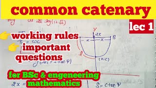 common catenary bsc 2 year mechanics  common catenary important questions  lec 1 ✅ [upl. by Nawuj303]