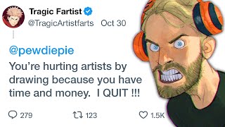 How Pewdiepie’s Drawings Made Half The Art Community Quit [upl. by Oruasi]