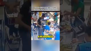 SelfDefense Good Guy Defends Store Cashier From Knife Attacks shorts [upl. by Aztin]