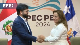 Dina Boluarte se reúne con Gabiel Boric en cumbre APEC para impulsar sus economías [upl. by Jobye]