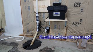 watchdog Big Combo Sump pump and battery backup install [upl. by Ydnab71]