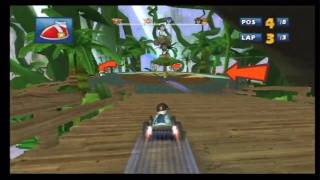 Sonic amp SEGA AllStars Racing Wii Graffiti Cup with Mii 44  Jumble Jungle [upl. by Einaej]