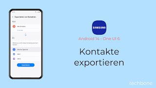 Kontakte exportieren  Samsung Android 14  One UI 6 [upl. by Thomajan]