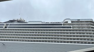 MSC Seashore Embarkation Day February 18 2024 Ship and Room 11153 walkthrough [upl. by Naihtsirc]