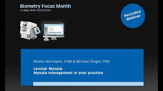 Dr Michael Rieger  Lenstar Myopia  Myopia management in your practice [upl. by Hutson257]