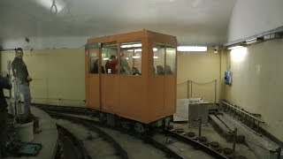 Ascensore Montegalletto Funicular Railway quotUniquequot Underground Narrow Gauge Railway Genoa Tourism [upl. by Ailehs]