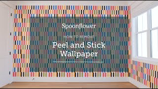 How to Remove Spoonflowers Peel and Stick Wallpaper [upl. by Tarra]