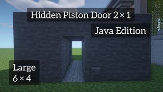 Hidden 2x1 Sticky Piston Door in Minecraft Java Edition [upl. by Ielak]