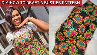 HOW TO DRAFT A BUSTIER BLOUSE PATTERN WITH YOKE  Beginner friendly tutorial [upl. by Adim]