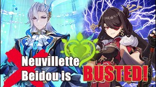 Neuvillette x Beidou Hyperbloom Team is BUSTED  Genshin Impact [upl. by Scrivings]